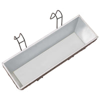 Fioriera Trapezoidale in Rattan 2 pz 50 cm per Balcone Marrone 41087