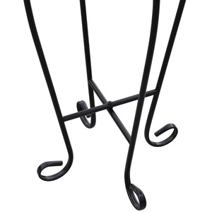 Tavolino per Piante con Mosaico Nero e Bianco 41129