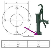 Pompa d'Acqua Manuale da Giardino in Ghisa 41172