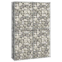 Cesto Gabbione con Coperchio in Filo Zincato 150 x 100 x 30 cm 141042