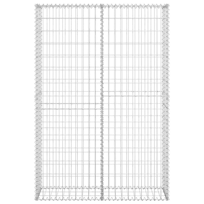 Cesto Gabbione con Coperchio in Filo Zincato 150 x 100 x 30 cm 141042