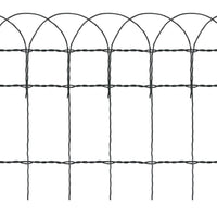 Recinzione per Giardino in Ferro Verniciato a Polvere 10x0,4 m 141071
