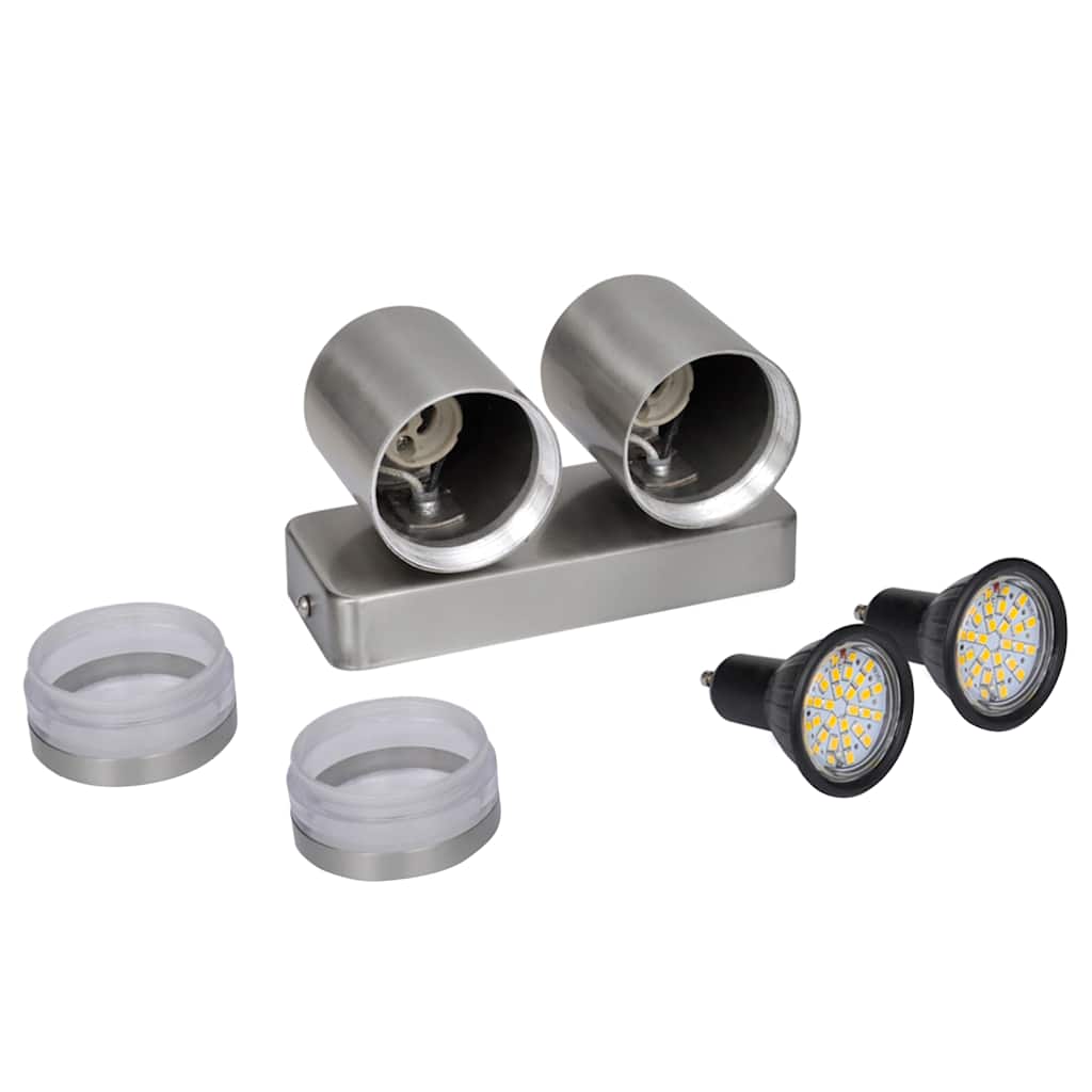 Lampada a Muro a LED in Acciaio Inox con Testa in GiÃ¹ a Cono cod mxl 66790