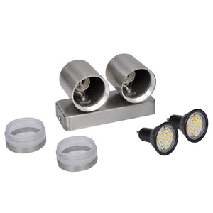 Lampada a Muro a LED in Acciaio Inox con Testa in GiÃ¹ a Cono cod mxl 66790