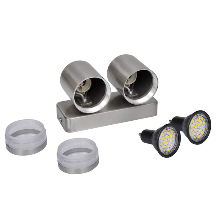 Lampada a Muro a LED in Acciaio Inox con Testa in GiÃ¹ a Cono cod mxl 66790
