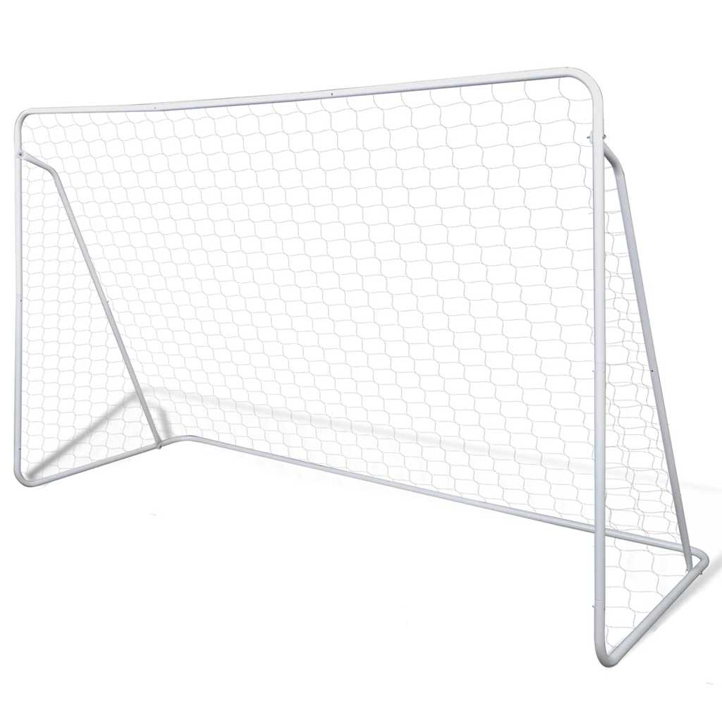 Set Porta da Calcio in Acciaio 240 x 90 x 150 cm Alta QualitÃ cod mxl 72949
