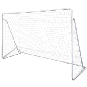 Set Porta da Calcio in Acciaio 240 x 90 x 150 cm Alta QualitÃ cod mxl 72949