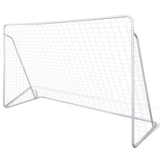 Set Porta da Calcio in Acciaio 240 x 90 x 150 cm Alta QualitÃ cod mxl 72949