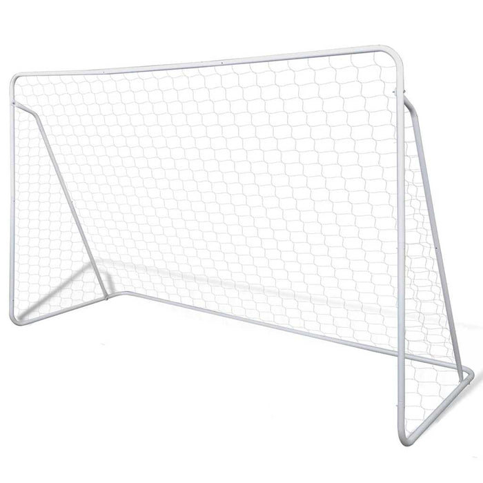 Set Porta da Calcio in Acciaio 240 x 90 x 150 cm Alta QualitÃ cod mxl 72949
