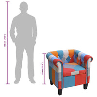 Poltrona con Design Patchwork in Tessuto 241027