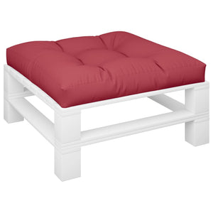 Cuscino per Pallet 80 x 80 x 12 cm Rosso Vino in Tessuto 40974