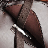 Set Sella Equitazione 17,5" in pelle naturale Marrone 18 cm 5-in-1 90648