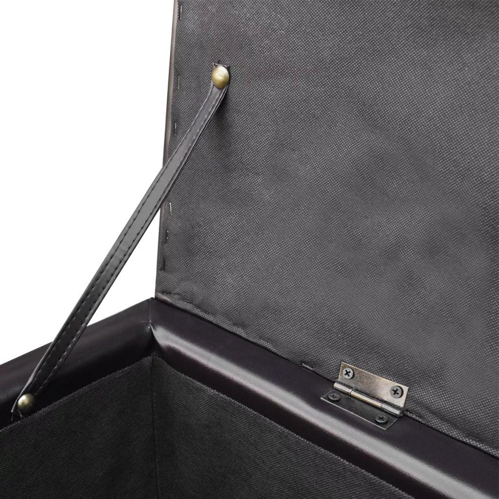 Panca pouf sgabello panca portaoggetti in legno marrone 3002030