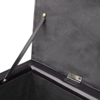 Panca pouf sgabello panca portaoggetti in legno marrone 3002030