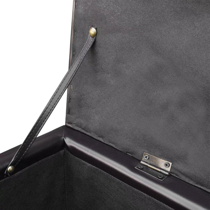 Panca pouf sgabello panca portaoggetti in legno marrone 3002030