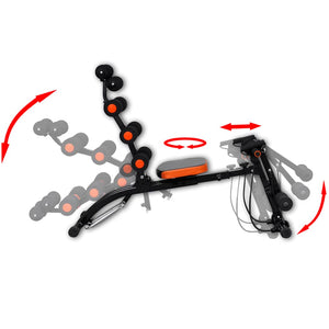 Tonificatore per Pancia a Forma di L Manuale Nero, arancione 90630