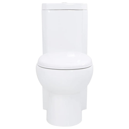 Vaso WC in Ceramica da Bagno ad Angolo Bianco 141133