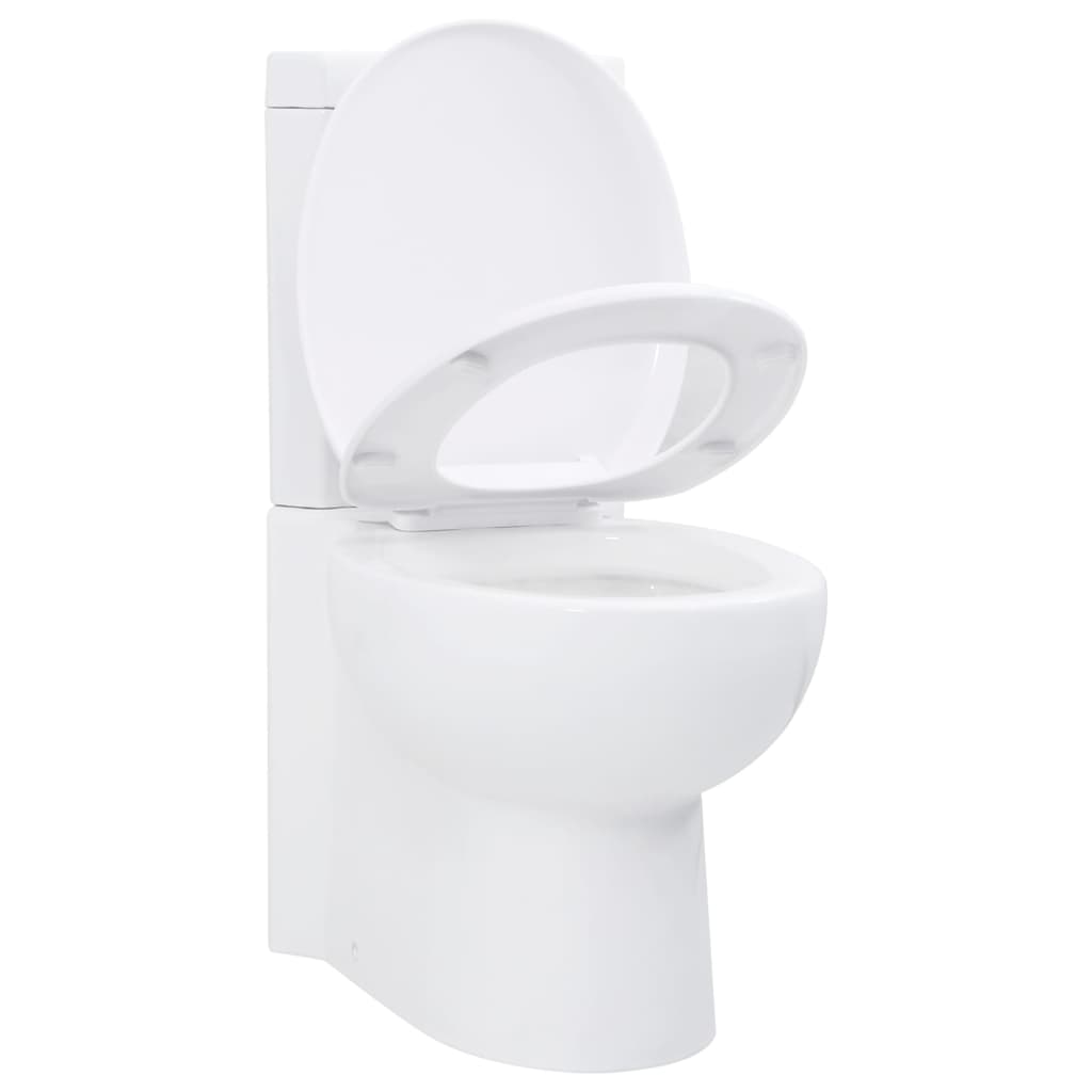Vaso WC in Ceramica da Bagno ad Angolo Bianco 141133