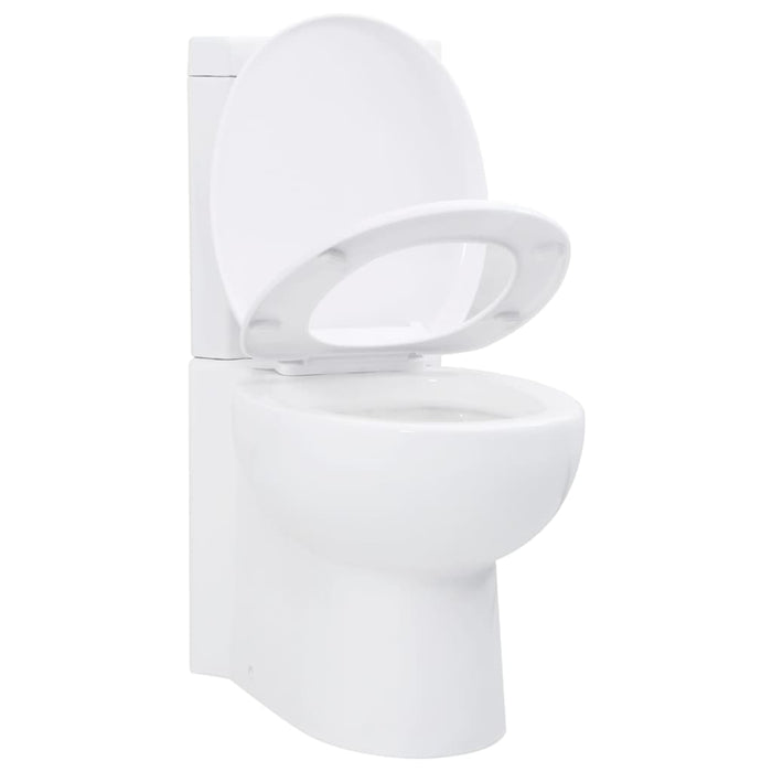 Vaso WC in Ceramica da Bagno ad Angolo Bianco 141133