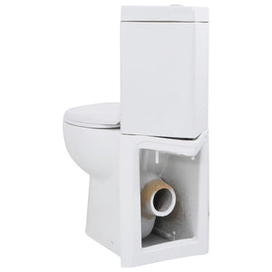 Vaso WC in Ceramica da Bagno ad Angolo Bianco 141133
