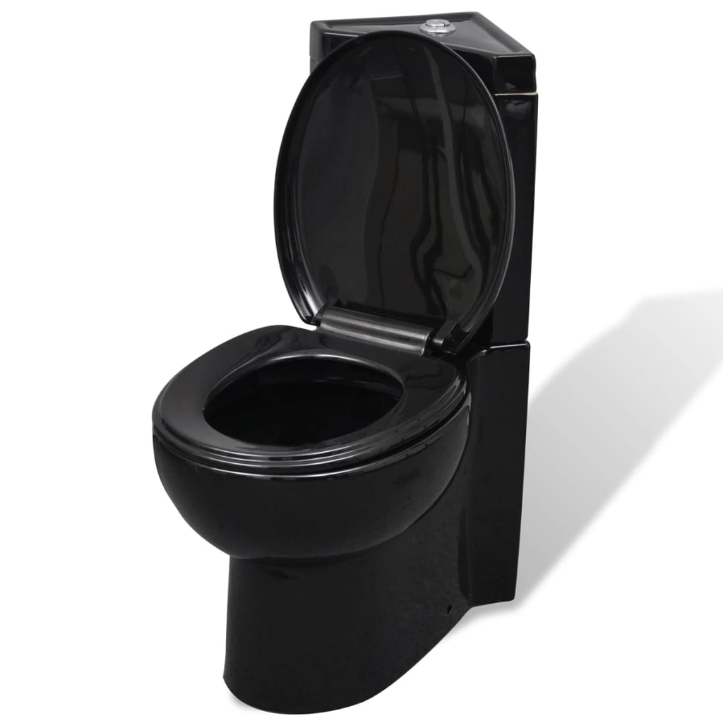 WC ad angolo in ceramica vaso wc nero sedile wc 02_0003589