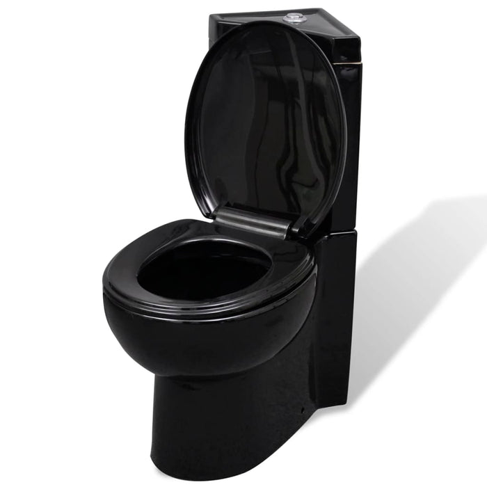 WC ad angolo in ceramica vaso wc nero sedile wc 02_0003589
