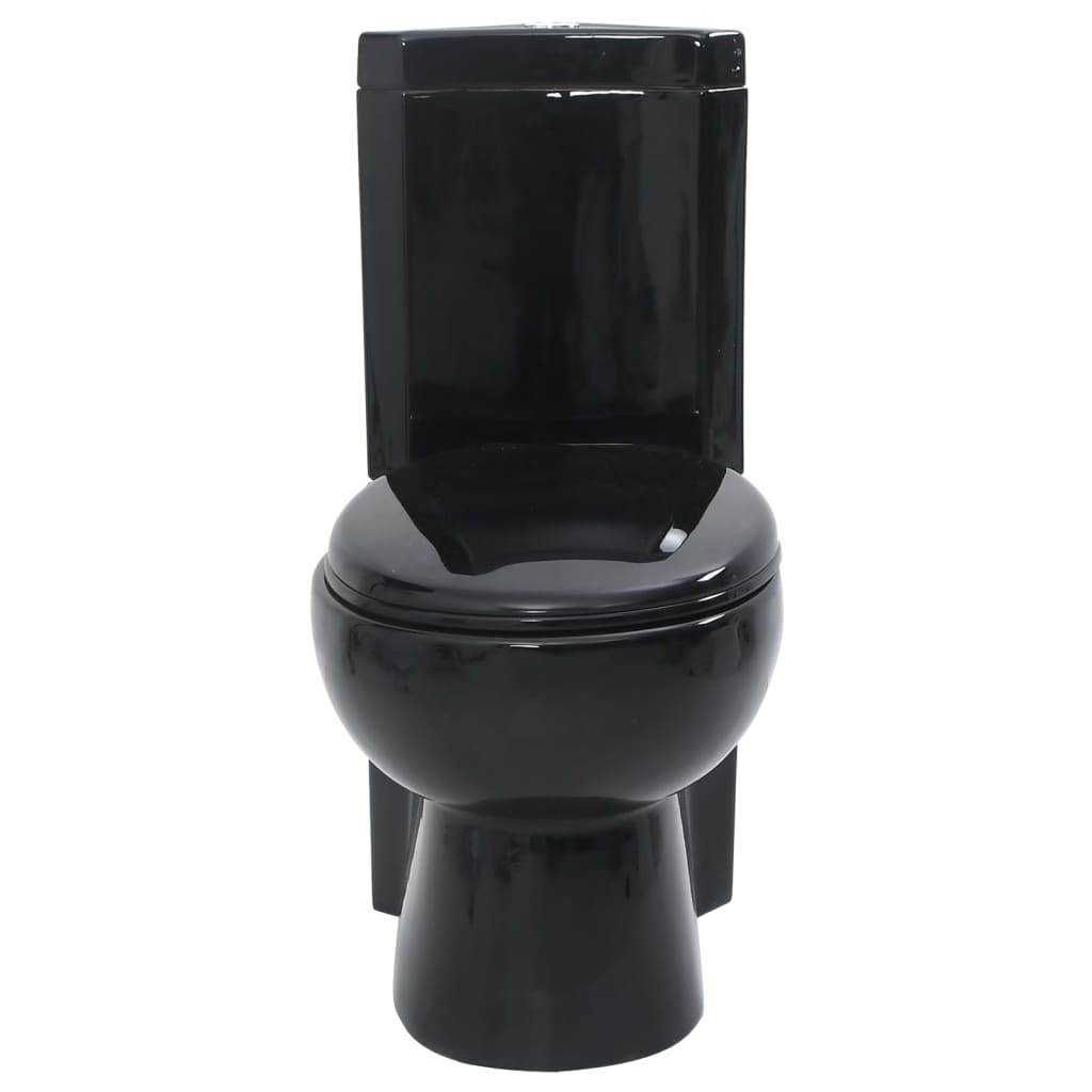 Vaso WC in Ceramica da Bagno ad Angolo Nero