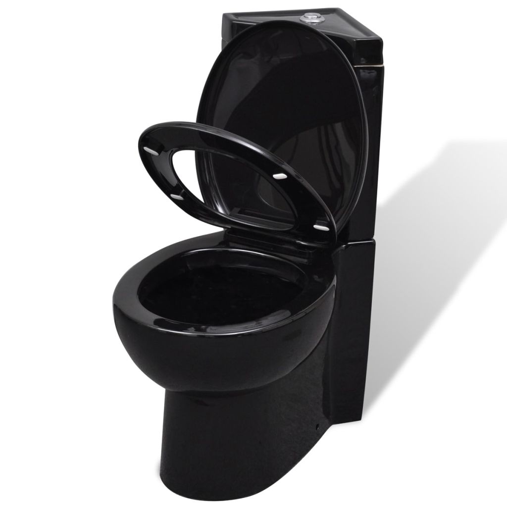 WC ad angolo in ceramica vaso wc nero sedile wc 02_0003589