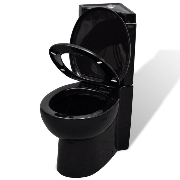 WC ad angolo in ceramica vaso wc nero sedile wc 02_0003589