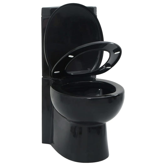 Vaso WC in Ceramica da Bagno ad Angolo Nero 141134