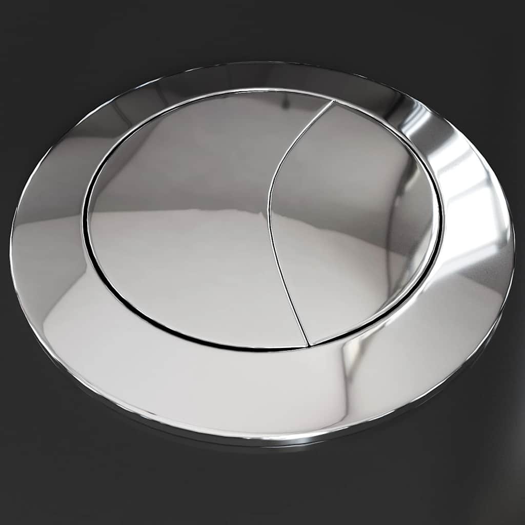 Vaso WC in Ceramica da Bagno Rotondo Base con Scarico Nero 141136