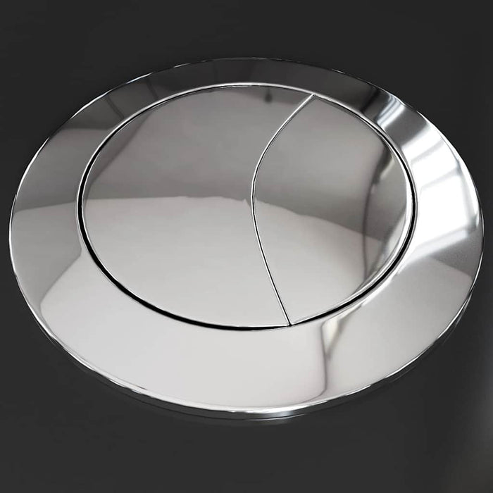 Vaso WC in Ceramica da Bagno Rotondo Base con Scarico Nero 141136