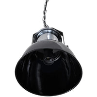Lampada da Soffitto in Metallo Nero Altezza Regolabile Moderna 241111