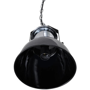 Lampada da Soffitto in Metallo Nero Altezza Regolabile Moderna 241111