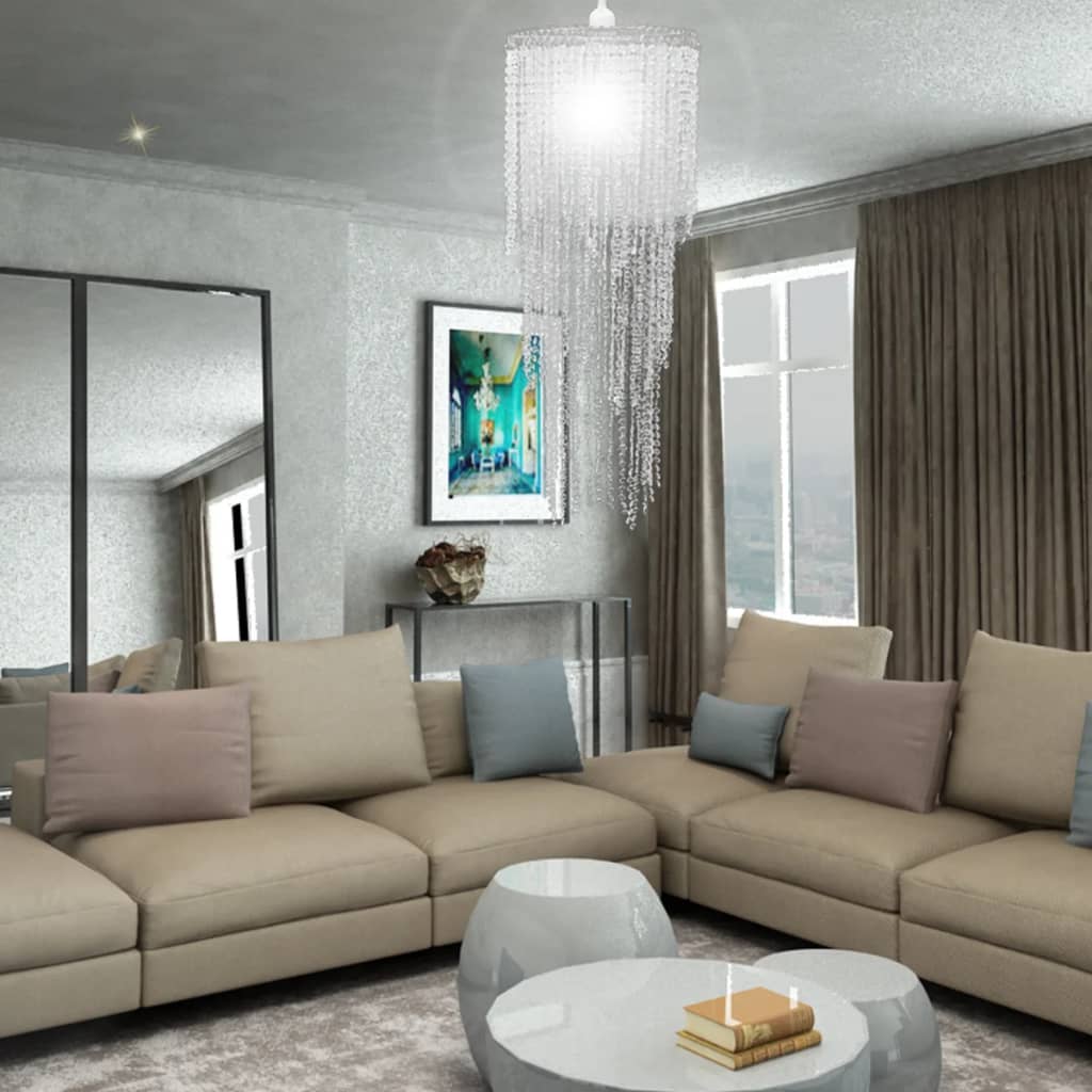 Lampadario Sospeso in Cristallo 26 x 70 cm  cod mxl 42017