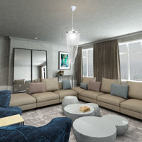 Lampadario Sospeso 22 x 58 cm 241120