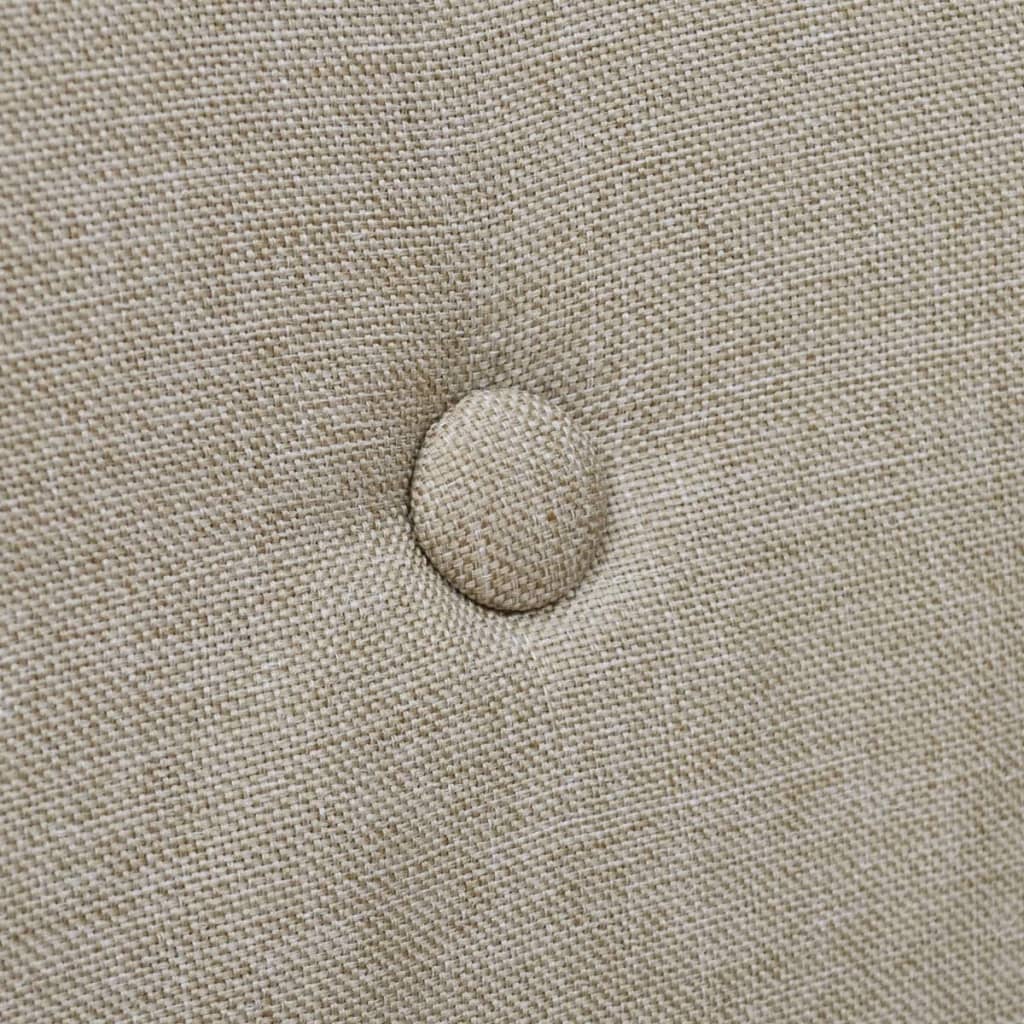 Sedie da Pranzo 2pz Beige in Tessuto e Legno Massello di Rovere 241155