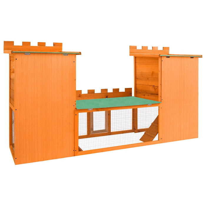 Conigliera all'Aperto Grande Gabbia Animali Piccoli 2 Casette 170174
