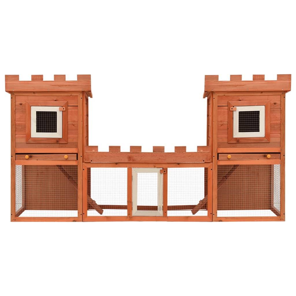 Gabbia da esterno grande 192 x 50 x 101 cm con doppia casetta 02_0000603