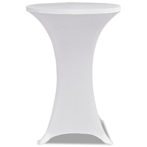 Copritavolo ?60 cm Bianco Tessuto elasticizzato 2 pezzicod mxl 71217