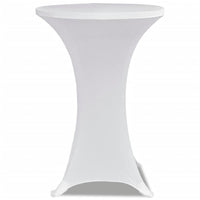 Copritavolo ?70 cm Bianco Tessuto elasticizzato 2 pezzi cod mxl 63557