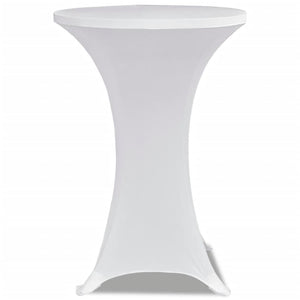 Copritavolo ?70 cm Bianco Tessuto elasticizzato 2 pezzi cod mxl 63557