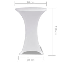 Copritavolo ?70 cm Bianco Tessuto elasticizzato 2 pezzi cod mxl 63557