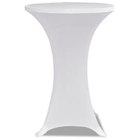 Copritavolo ?80 cm Bianco Tessuto elasticizzato 2 pezzi cod mxl 78210