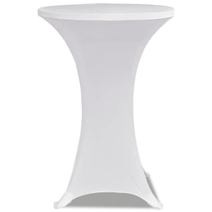 Copritavolo ?80 cm Bianco Tessuto elasticizzato 2 pezzi cod mxl 78210