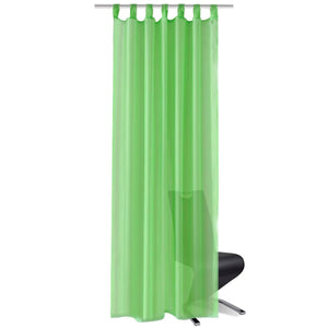 Tende Trasparenti 2 pz Verde Mela 140 x 175 cm 130203