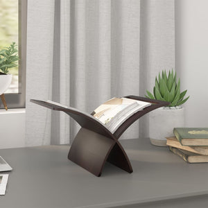 Portariviste da Pavimento in Legno Marrone 241218