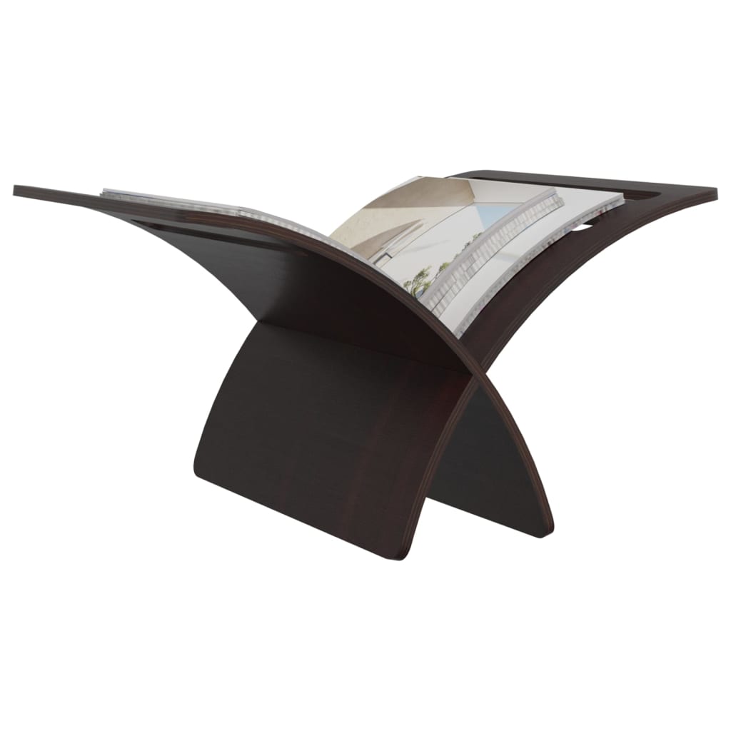 Portariviste da Pavimento in Legno Marrone 241218