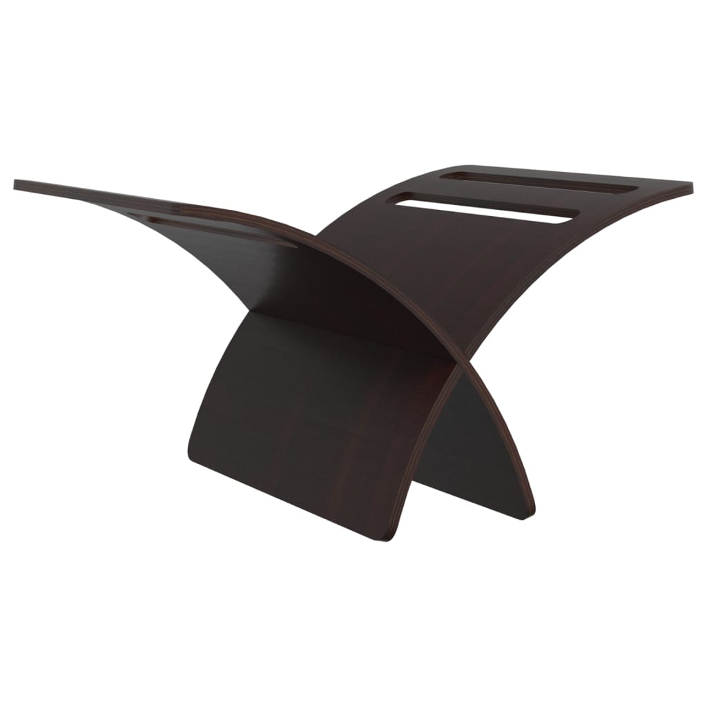 Portariviste da Pavimento in Legno Marrone 241218