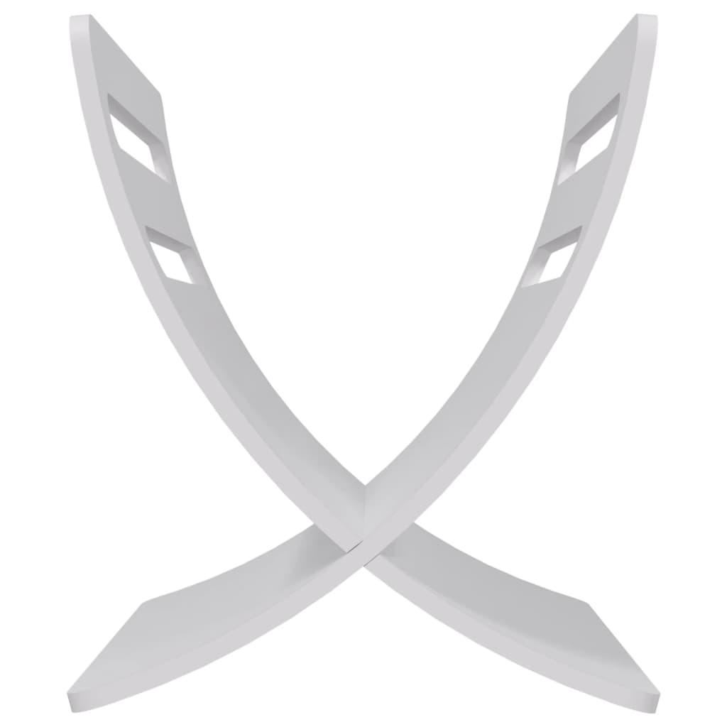 Portariviste da Pavimento in Legno Bianco 241219